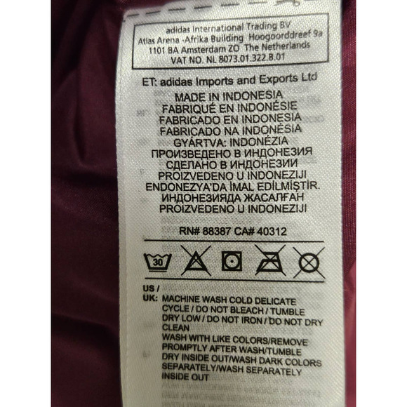 Adidas Cranberry/Purple and Black Sports Logo Monogram Jacket - Picture 7 of 7